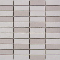 Porcelanato Bege e Branco 2,5x7,5cm